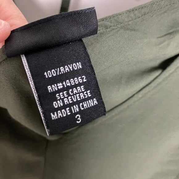 Torrid Babydoll Challis Embroidered Tank Top Green Womens 3X Sleeveless V Neck - Picture 6 of 7